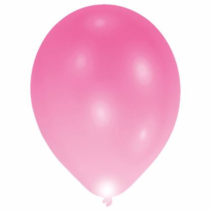 Svietiace balóny ružové 27,5cm 5ks
