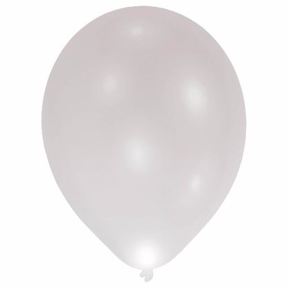 Svietiace balóny strieborné 27,5cm 5ks
