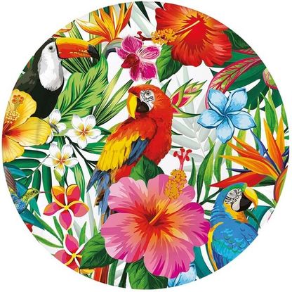 Papierové taniere Aloha Papagáje 23cm 6ks