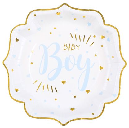 Papierové taniere Baby Boy 21cm 10ks