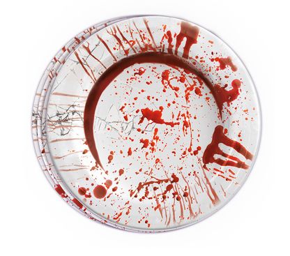 Papierové taniere Krvavý Halloween 23cm 8ks
