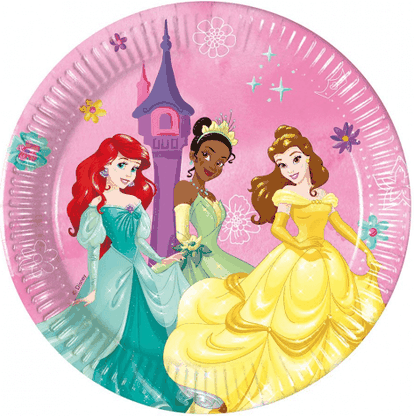 Papierové taniere Disney Princezné 20cm 8ks