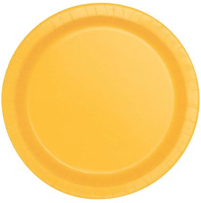 Papierové taniere žlté 17cm 20ks