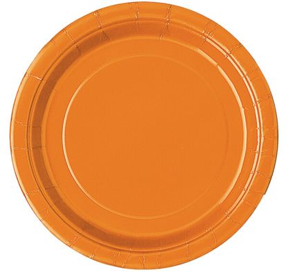Papierové taniere oranžové 23cm 8ks