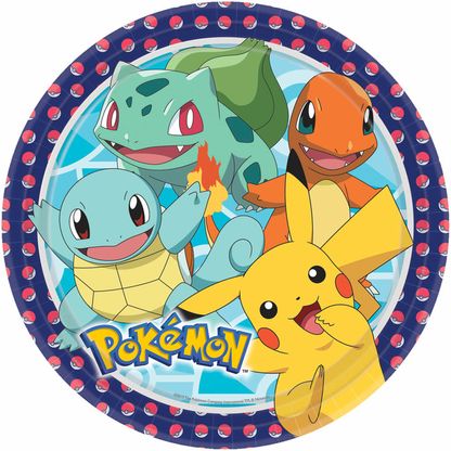 Papierové taniere Pokémon 23cm 8ks