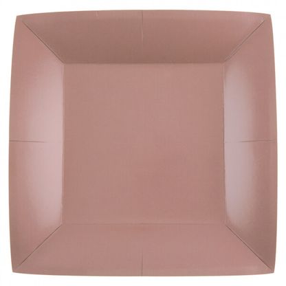 Papierové taniere ružovo-zlaté 23cm 10ks