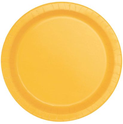 Papierové taniere žlté 22cm 8ks