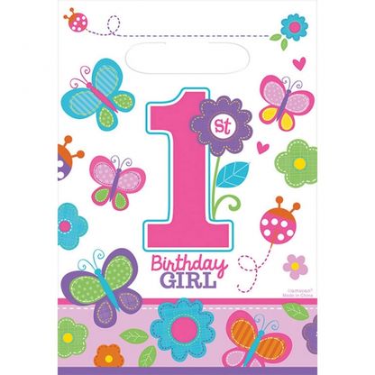 Darčeková taška 1.narodeniny dievčatko 8ks