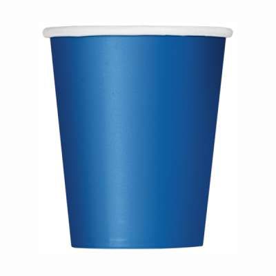 Papierové poháre modré 270ml 14ks
