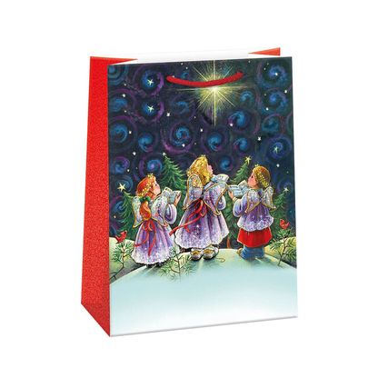 Vianočná darčeková taška Anjelíkovia 34,5x48cm