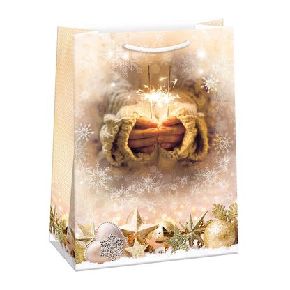 Vianočná darčeková taška Prskavky 34,5x48cm