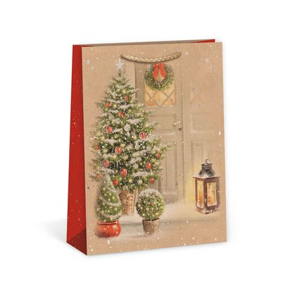 Vianočná darčeková taška Vianočné stromčeky 23,3x31,3cm