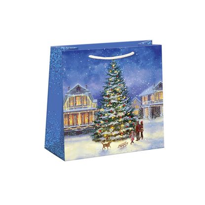 Vianočná darčeková taška Vianočný stromček 16x7,5cm