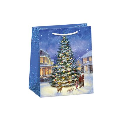 Vianočná darčeková taška Vianočný stromček 23x19cm