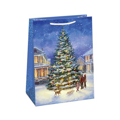 Vianočná darčeková taška Vianočný stromček 23x32x12,5cm