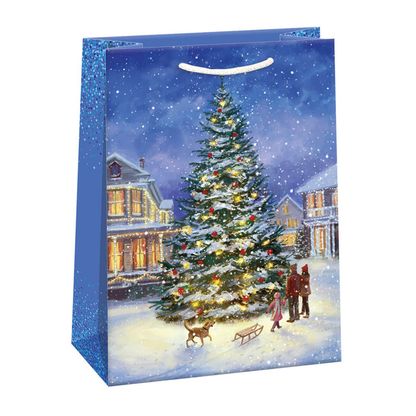 Vianočná darčeková taška Vianočný stromček 34,5x48cm