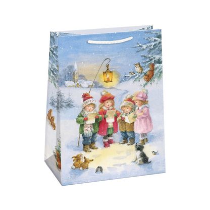 Vianočná darčeková taška Vinšovanie detičky 19x23x11,5cm