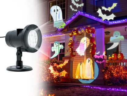 LED Projektor Halloweenske symboly exteriér