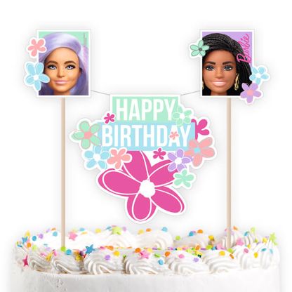 Zápich na tortu Barbie Happy Birthday 26x15cm
